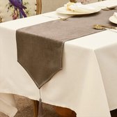 Tafelloper | Fine Dining | Khaki | Dineren | Luxe | Decoratie | 35 x 180 cm