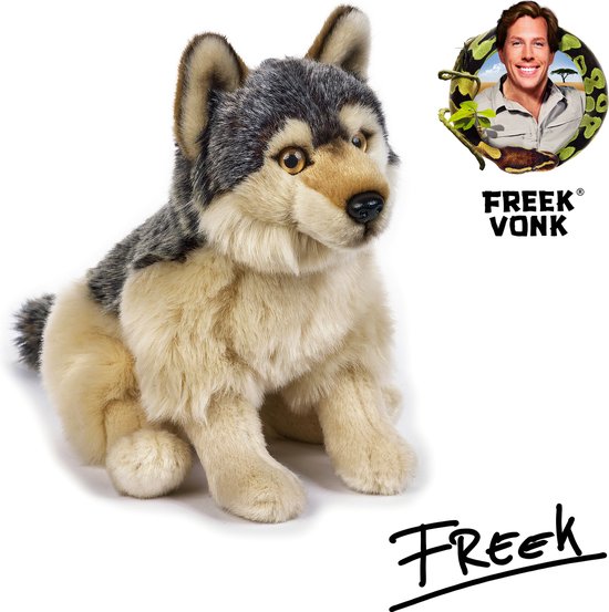 Foto: Freek vonk x bresser knuffeldier bowie de wolf gevuld met gerecycled materiaal