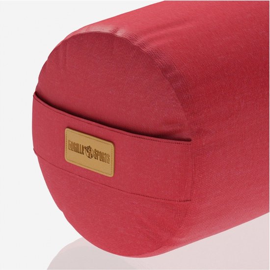 Gorilla Sports Yoga Bolster - Rood - 65 x 20 cm - Yoga kussen - Rond van Merkloos — afbeelding 4