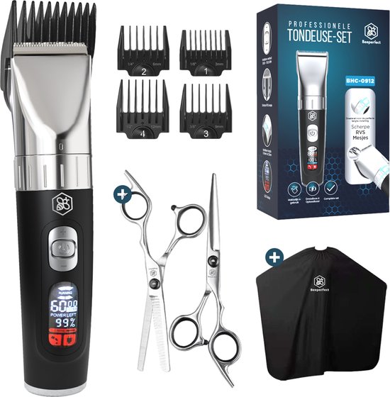 Beeperfect® Professionele Tondeuse Mannen - Haartrimmer - Tondeuse Hoofdhaar - Inclusief Kapperssset