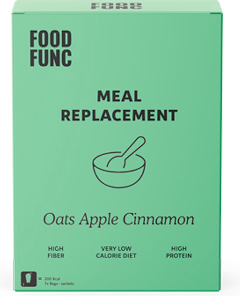 Goedkoopste Foodfunc | Maaltijd Havermout | Apple Cinnamon | 7 x 40,5 gram | No Junk Just Func