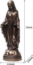 Decoratief beeldje van de Heilige Maagd Maria Katholieke religieuze geschenken 12" harsstandbeeld (koud gegoten koper)