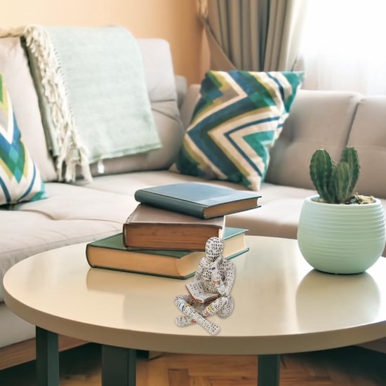 Gujugm Lezen Vrouw Kunst Sculptuur | Pulp Vrouw Lezen Boekenplank Decor - Pulp Vrouw Lezen Boekenplank Decor, Denker Stijl Hars Standbeeld voor Home Decor Moderne Kantoor Plank Desktop