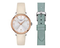 Tissot Odaci-T-Lady T1332102603100 Horloge - Leer - Blauw - Ø 33 mm