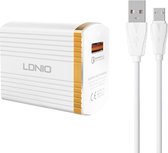LDNIO - A1302Q - Chargeur / chargeur rapide avec Adapté pour : Câble de charge Câble Micro USB de 1 mètre adapté pour : Samsung Galaxy / Nokia / Motorola / Huawei / Oppo / LG