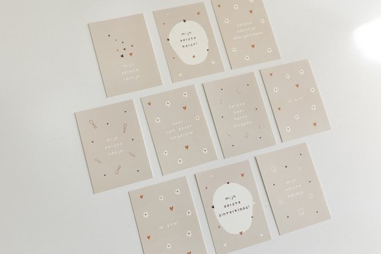 20x hippe baby mijlpaalkaartjes (A6 formaat) - milestone baby cards - cadeau zwangerschap - kado zwangerschap - babyshower cadeau - hoera zwanger - zwangerschapsverlof - kraamcadeaus - mijlpaalkaarten baby - baby kado - baby cadeau van KraamzorgShop — afbeelding 5