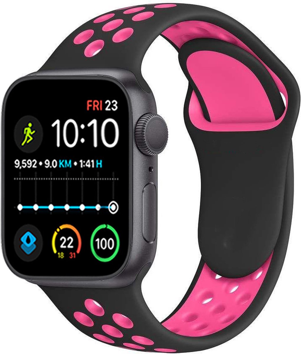Royal Supplies RF-93 - Smartwatch - Smartwatch Dames - Smartwatch Heren- Screenprotector-2026- Roos/zwart