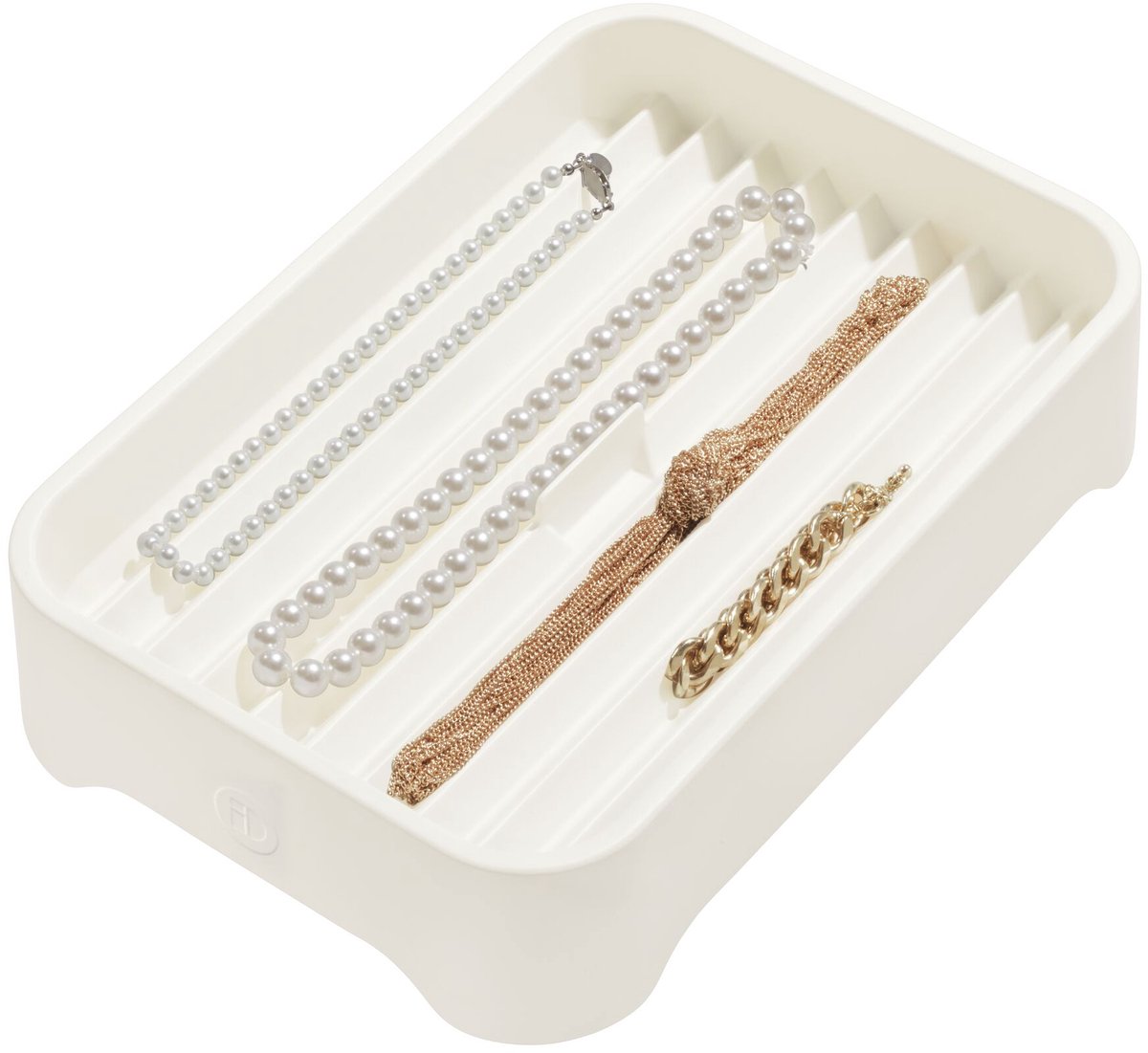 iDesign - Eco Tray Lade Organizer 20x28 cm - Gerecycled Kunststof - Wit -