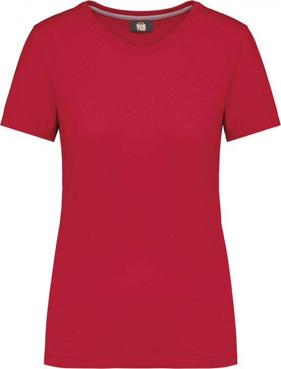 T-shirt Dames XS WK. Designed To Work Ronde hals Korte mouw Red 65% Polyester, 35% Katoen