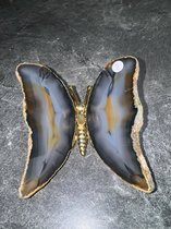 Agaat Vlinder de Luxe nr. 2 (goudkleurig lijfje)