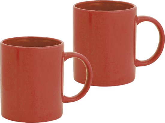 Excelsa Xmas Country Style mok, keramiek, wit/rood