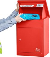 Smart Parcel Box - Boîte à colis moyenne Rouge à accès frontal