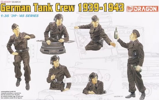 1:35 Dragon 6375 German Tank Crew 1939-1943 - Figuren Plastic Modelbouwpakket