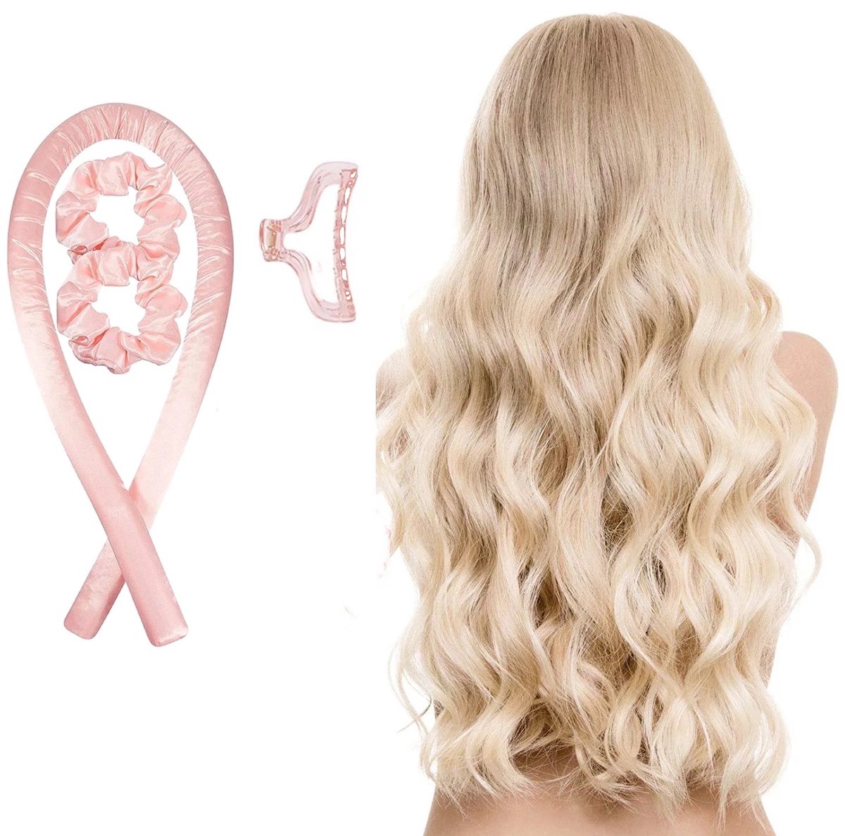 Swinx heatless curls roze - Curling ribbon - Haarroller - Satijn - Styling