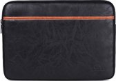 Laptophoes 13.3 Inch – Laptop Sleeve – PU Leer Zwart Oranje