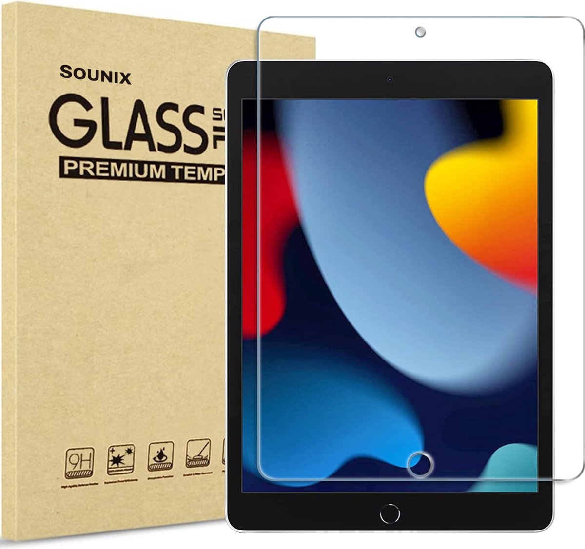 Sounix iPad 10.2 (2019 / 2020 / 2021) Screenprotector - Gehard Glas Screen Protector - 100% Bescherming - Transparant