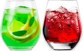 Excellent Houseware Drinkglas - 4x - transparant - kunststof - 515 ml