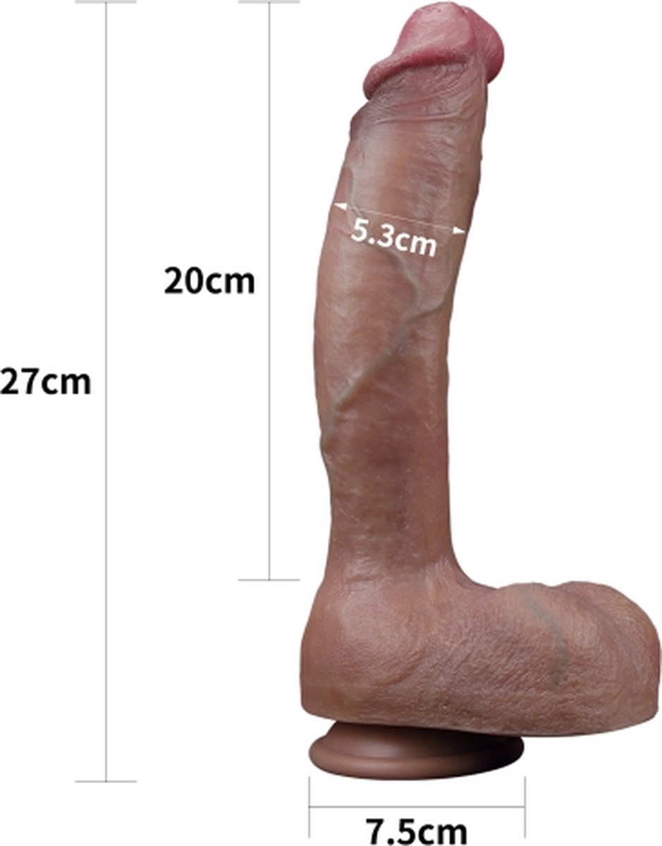 Goedkoopste Cimejo® - levensechte - Cocksucker - Huge Dildo - Platinum Silicone - 27cm