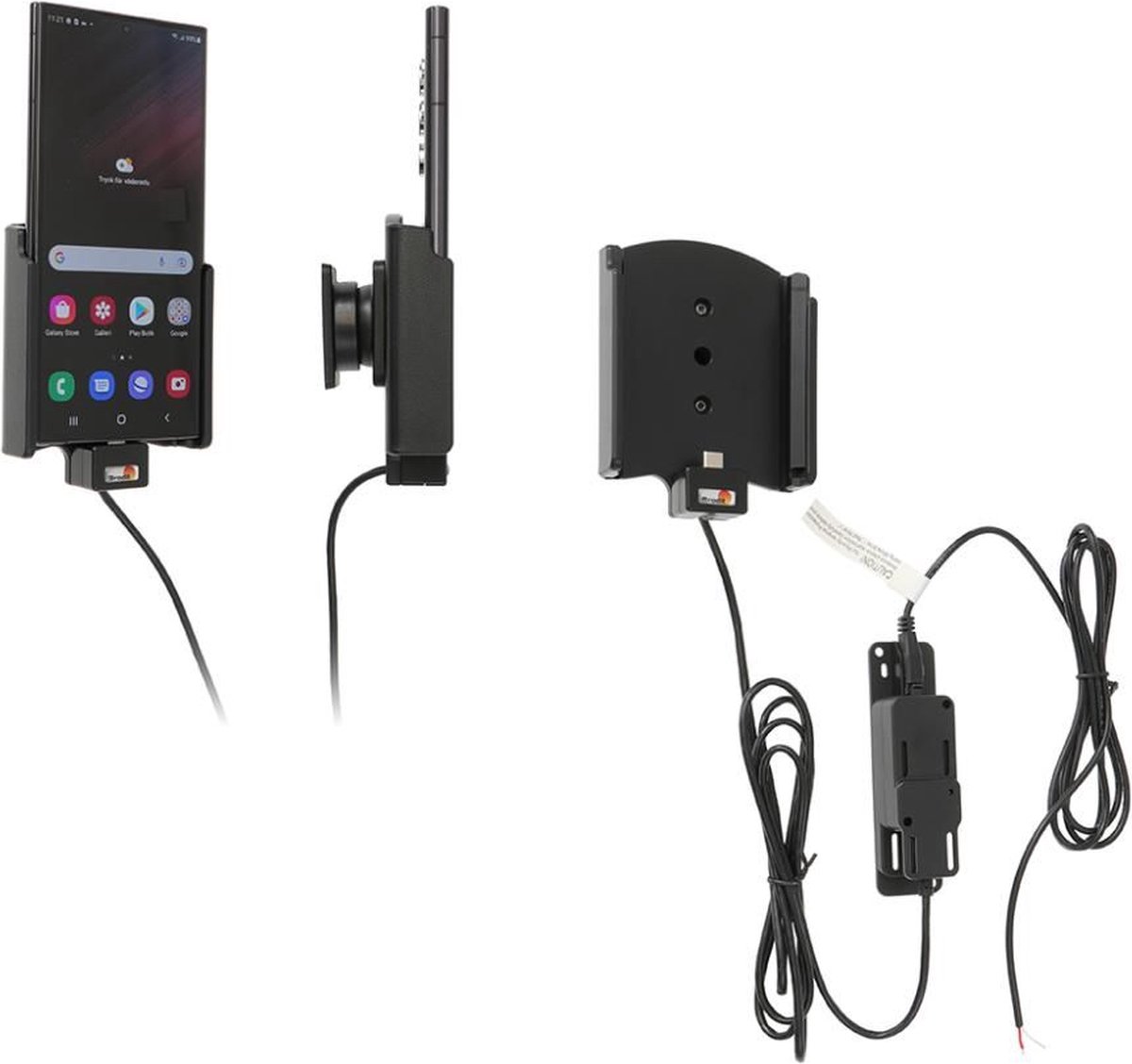 Brodit houder geschikt voor Samsung Galaxy S22 Ultra Actieve houder met vaste voeding