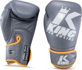 King Pro Boxing Bokshandschoenen - Platinum - GRIJS - 14OZ