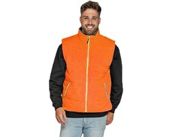 Lemon & Soda Outdoor bodywarmer voor heren - oranje - winddicht - mouwloos - sport en vrije tijd vest L