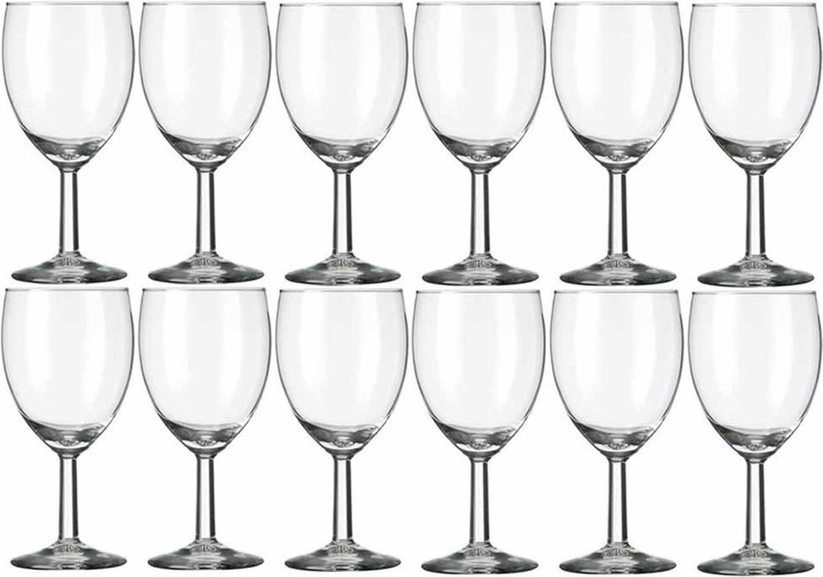 24x Wijnglazen voor rode wijn 290 ml Gilde - 29 cl - Rode wijn glazen - Wijn drinken - Wijnglazen van glas