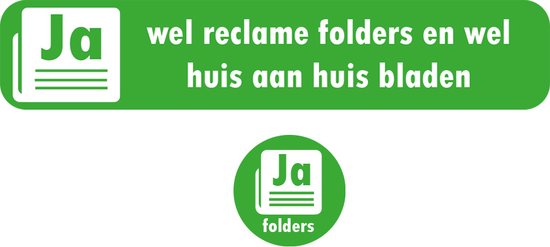 Ja folders reclame sticker brievenbus set | UV- en waterproof