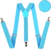 CHPN - Bretels - Blauwe bretels - Broekhouder - Lichtblauw - One size - Verstelbaar - Elastisch - Unisex