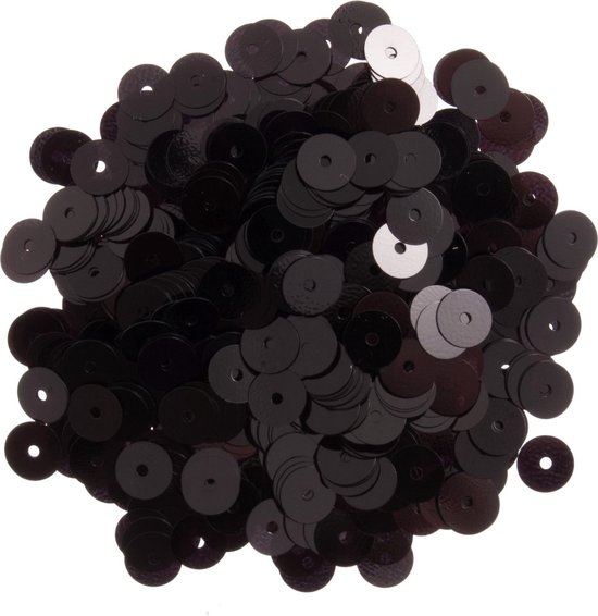 Impex Pailletten, 8 Mm Schwarz - 160 Stück Pro Packung, Für Basteln & Dekoration