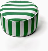 Opblaasbare poef Summer Stripes - Groen - 50x25 cm