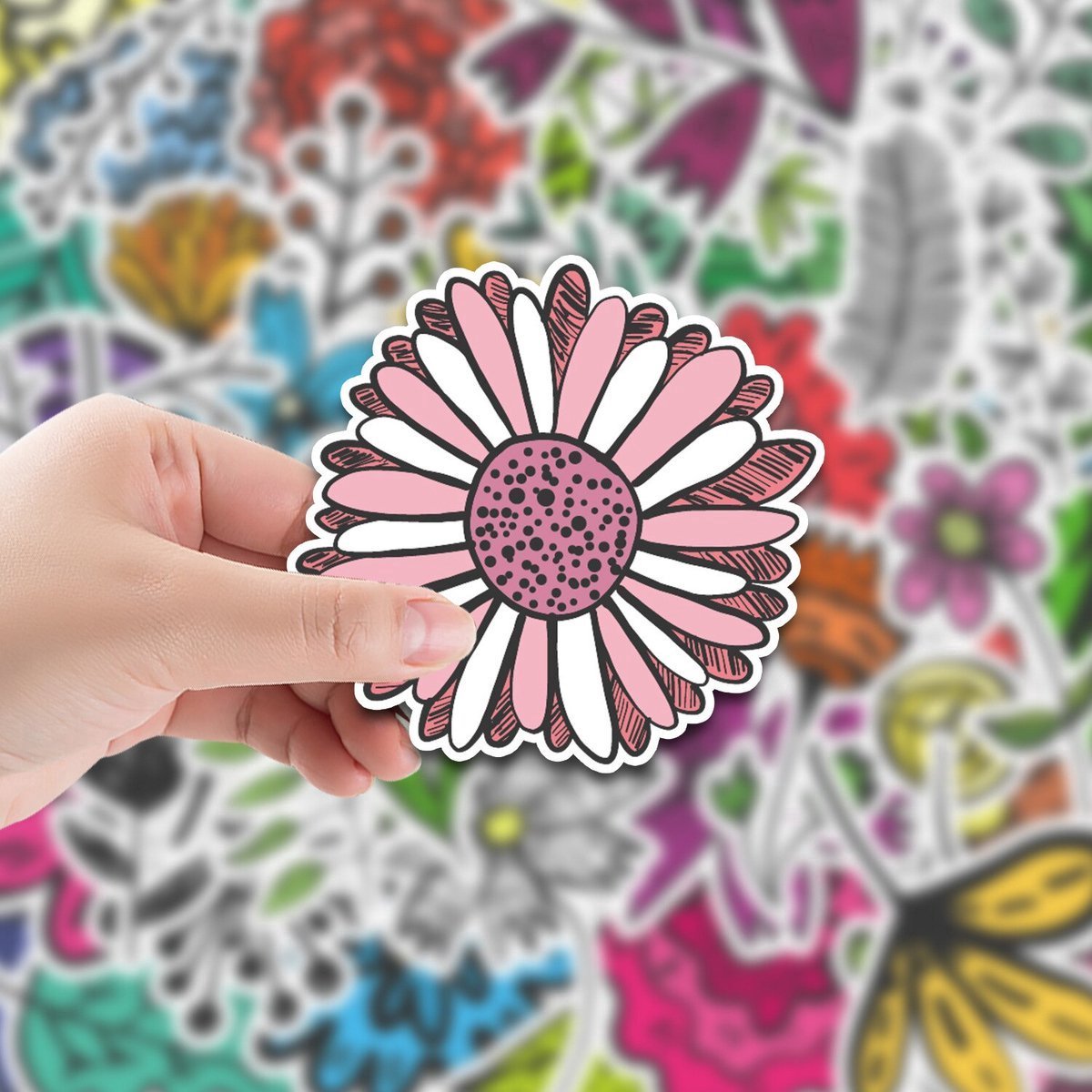 New Age Devi - 50 Bloemen Stickers | Bullet Journal | Laptop & Scrapbook Accessoires | Waterbestendig | Voor Volwassenen | Planten, Bloemetjes & Bladeren