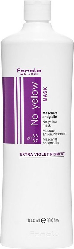 Witte fles met paars label "No yellow mask" Extra Violet Pigment, 1000ml.