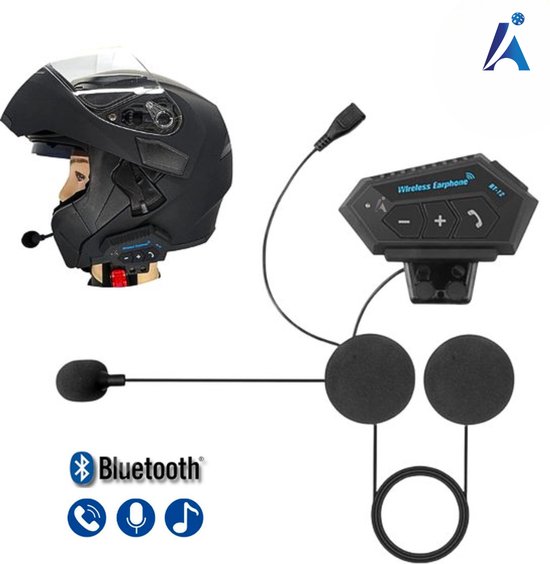 Draadloze Motorhelm Headset Brommer Helm Snorfiets Helm