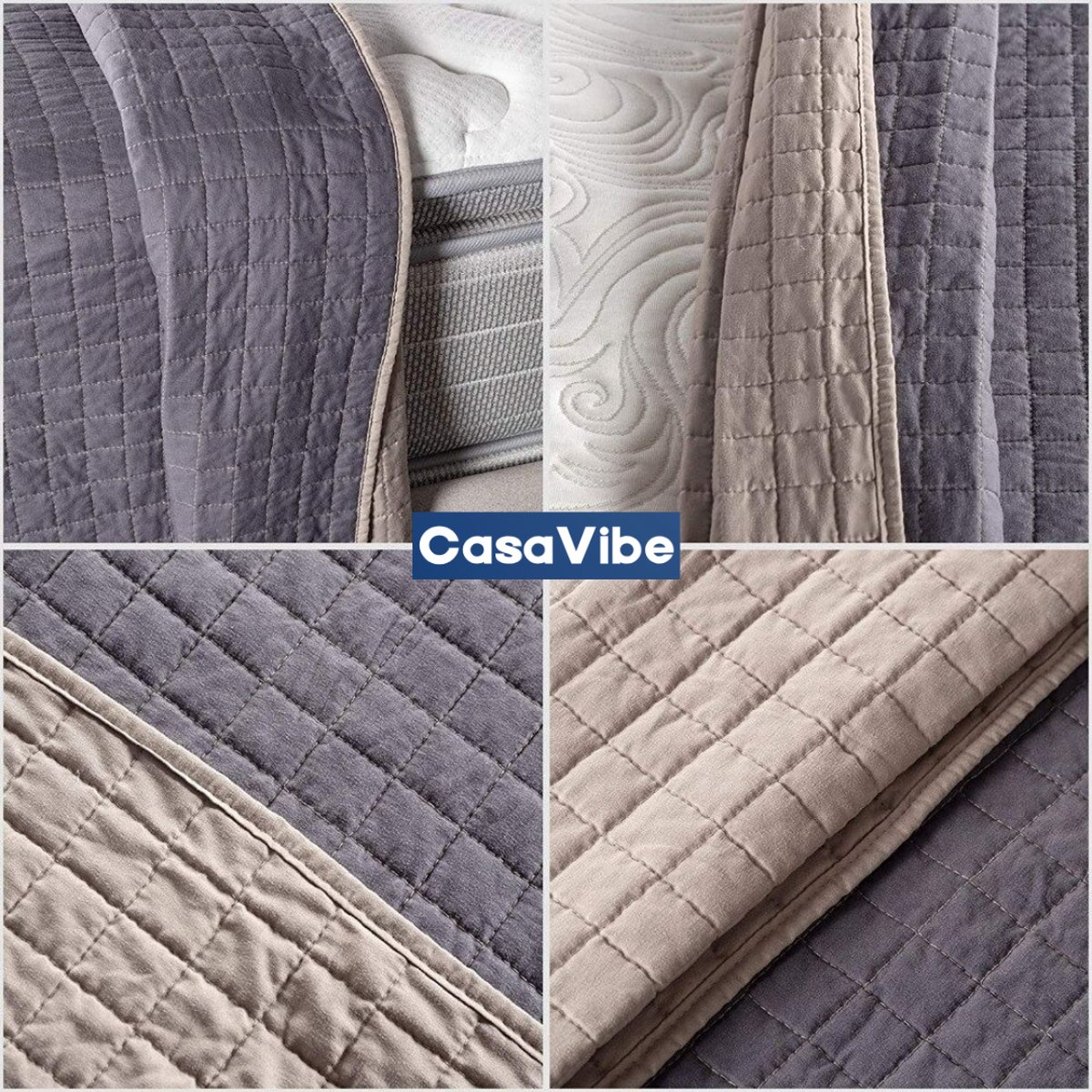 CASABEL Dekbed 240x260 cm, Alle Seizoenen 300 gsm, Zachte en Ademend