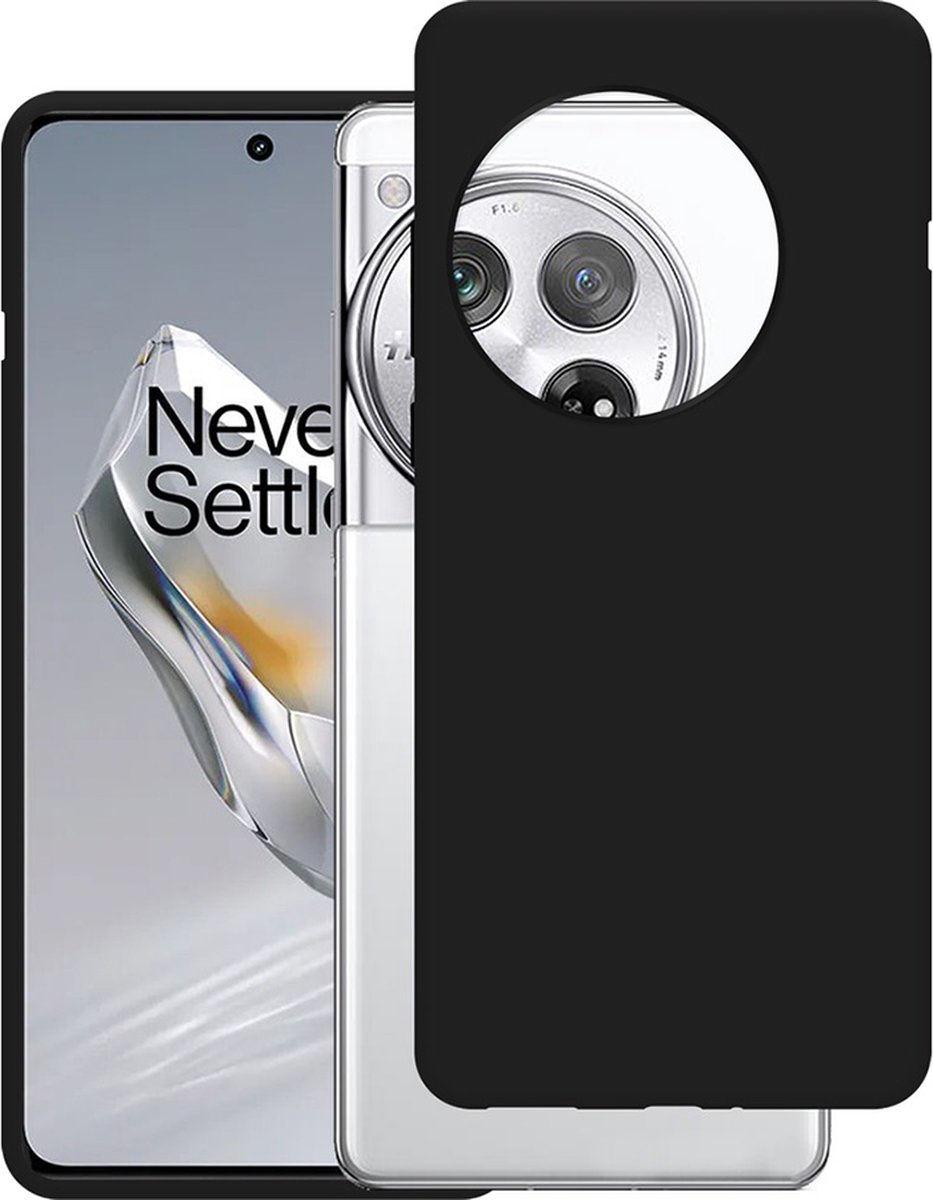Just in Case hoesje geschikt voor OnePlus 12 Hoesje Siliconen - Flexibele Case - Zwart