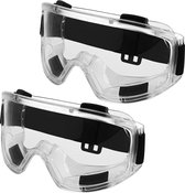 Belle Vous 2 Pak Doorzichtige Lens Veiligheidsbrillen - Anti-mist en Anti-Kras Lens Inslagbestendig Oog Brillen - Aanpasbare Geventileerde Oogwaren voor Bescherming in Lab Werk, DIY - Heren & Dames