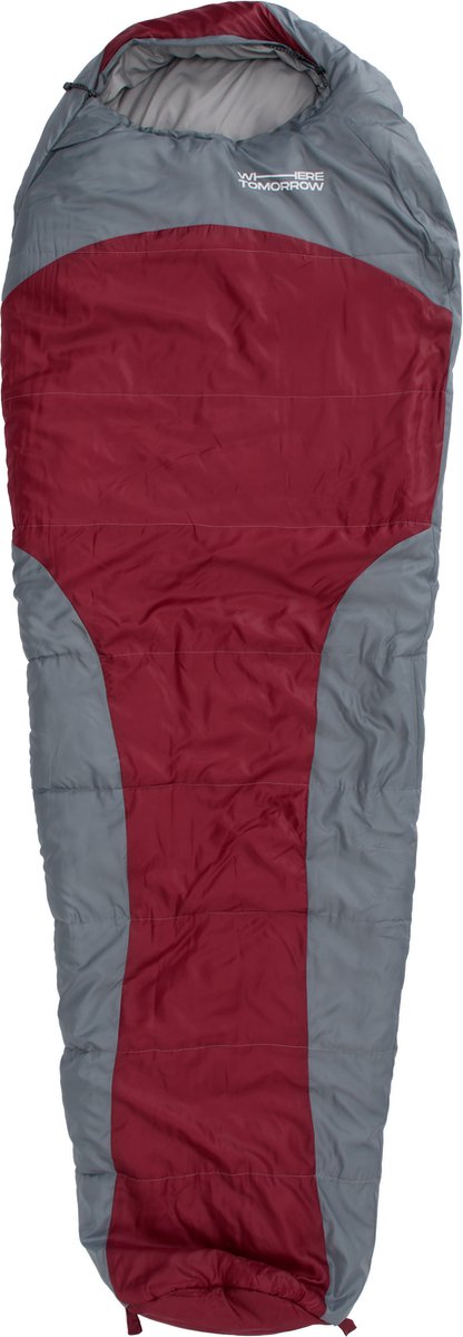 Where Tomorrow Camping Slaapzak Classic - Mummieslaapzak met zak - 230 x 80 x 55 cm - Wijnrood