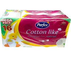 Perfex Cotton Like - Toiletpapier - 3 Laags - 4st x 4