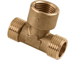 Bonfix Draadfitting T-stuk 1/2 - buitendraad x binnendraad x buitendraad - messing