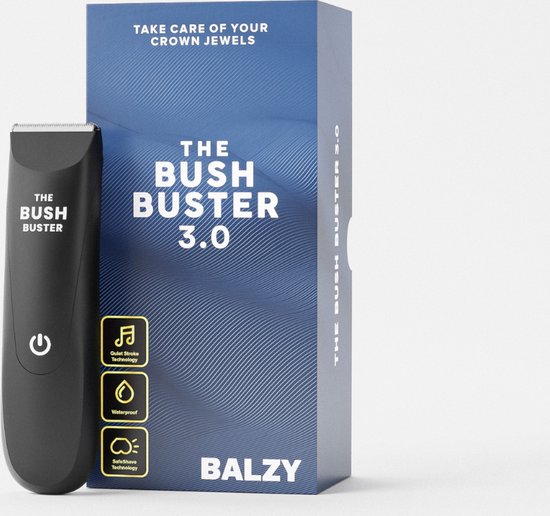 Balzy bushbuster 3. 0 - body trimmer voor schaamstreek - bodygroomer mannen - waterdicht - veilig scheren - oplaadbaar