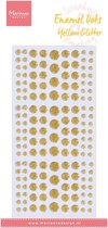 Marianne D Decoration Enamel dots - Glitter geel PL4530 156 dots; 4mm; 7mm; 9mm (02-24)