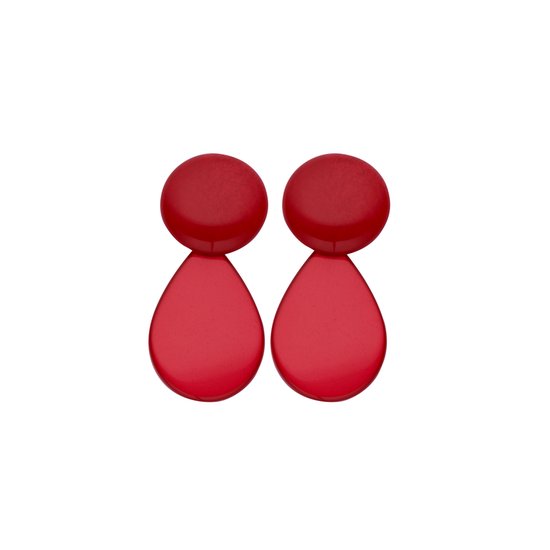 Les Cordes - LOB2 (OB) - Boucles d'oreilles - Rouge - Résine - Bijoux - Femme - Printemps/Été