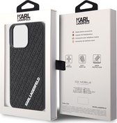 iPhone 15 Pro Backcase hoesje - Karl Lagerfeld - Effen Zwart - TPU (Zacht)