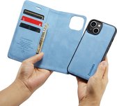 Bookcase hoesje iPhone 15 Plus - CaseMe - Bleu clair uni - Simili cuir