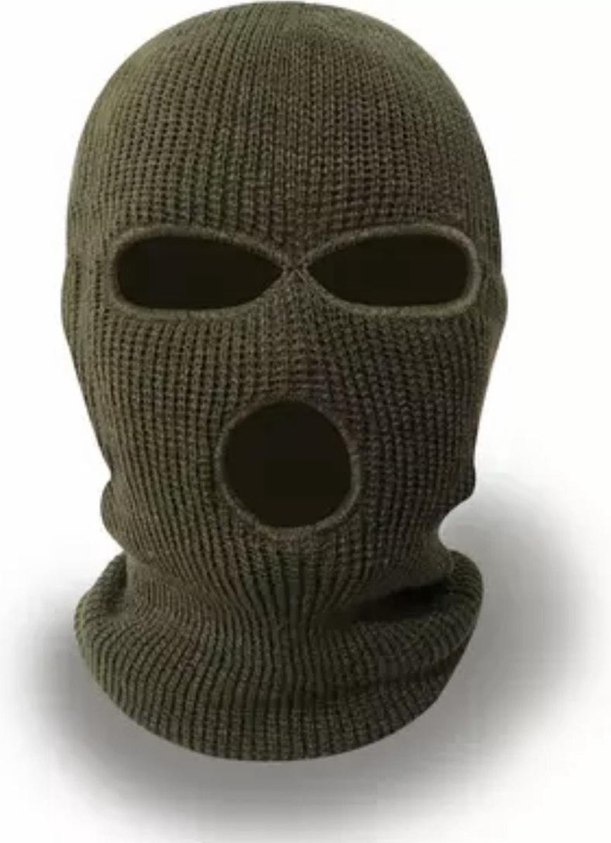 Finnacle Groene Driegaats Muts One Bivak en Wintersport Warme Balaclava