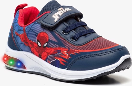 Spider-Man jongens sneakers met lichtjes blauw - Maat 33