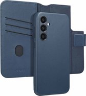 Accezz Hoesje Geschikt voor Samsung Galaxy S24 Plus Hoesje Met Pasjeshouder - Accezz Leather Bookcase 2-in-1 Geschikt voor MagSafe - donkerblauw