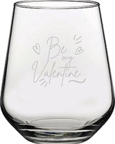 Gegraveerde Drinkglas 42,5cl Be my valentine