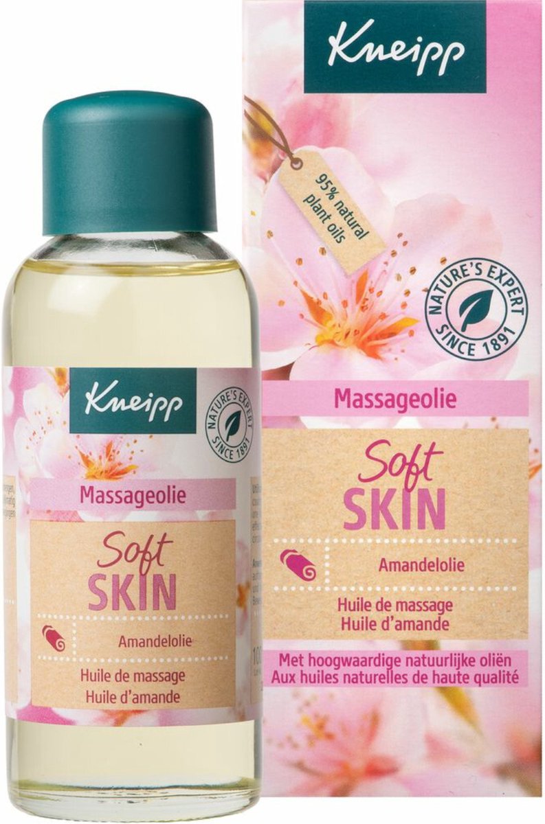 Kneipp Soft Skin - Massageolie - Amandelbloesem - Voor een zachte en soepele huid - Vegan - 1 st - 100 ml - Kneipp
