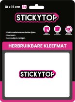 Stickytop™ 10x15cm - Dubbelzijdige En Herbruikbare kleefmat -Beter Dan Nano Tape Herbruikbare Kleefmat - Gadgets voor mannen en vrouwen - Ook leuk als cadeau - Wit